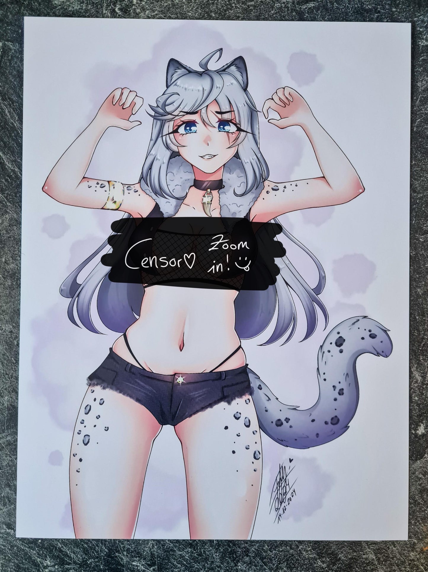 Snow Leopard Saya Print