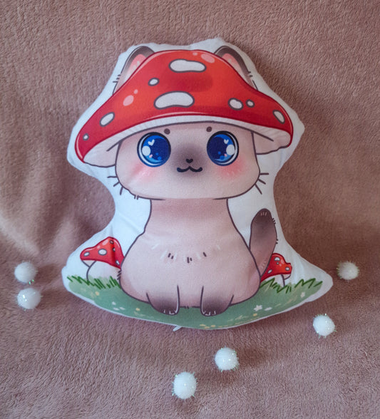 Mewshroom Decorative Pillow