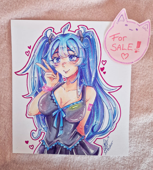 ORIGINAL ARTWORK - Miku's Birthday