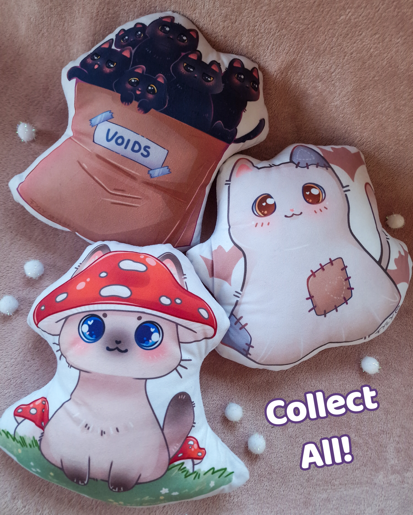 Mewshroom Decorative Pillow