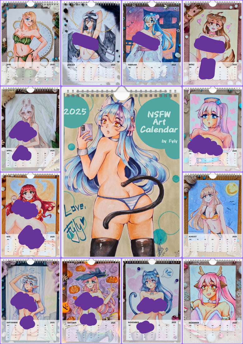 NSFW Art Calendar 2025 by Fyly