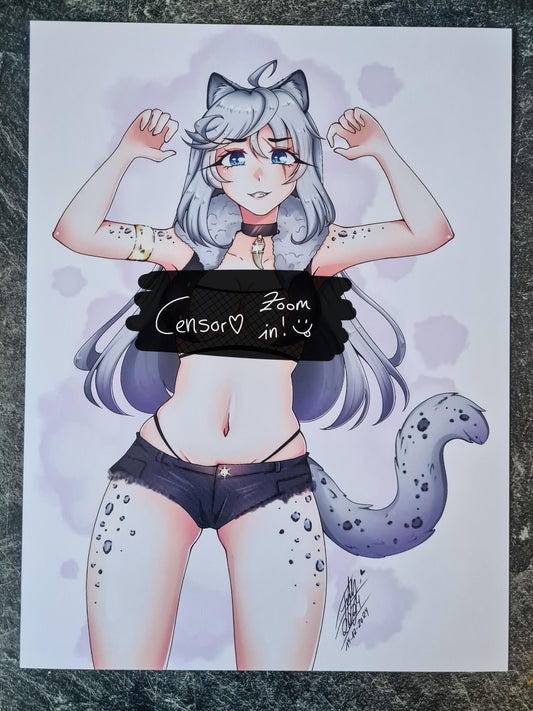 Snow Leopard Saya Print